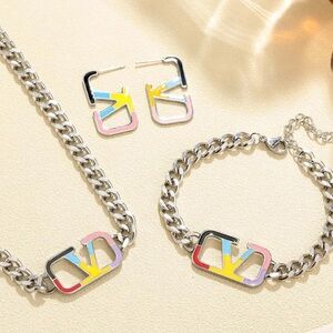 Beautiful fashion stainless steel set jewelry